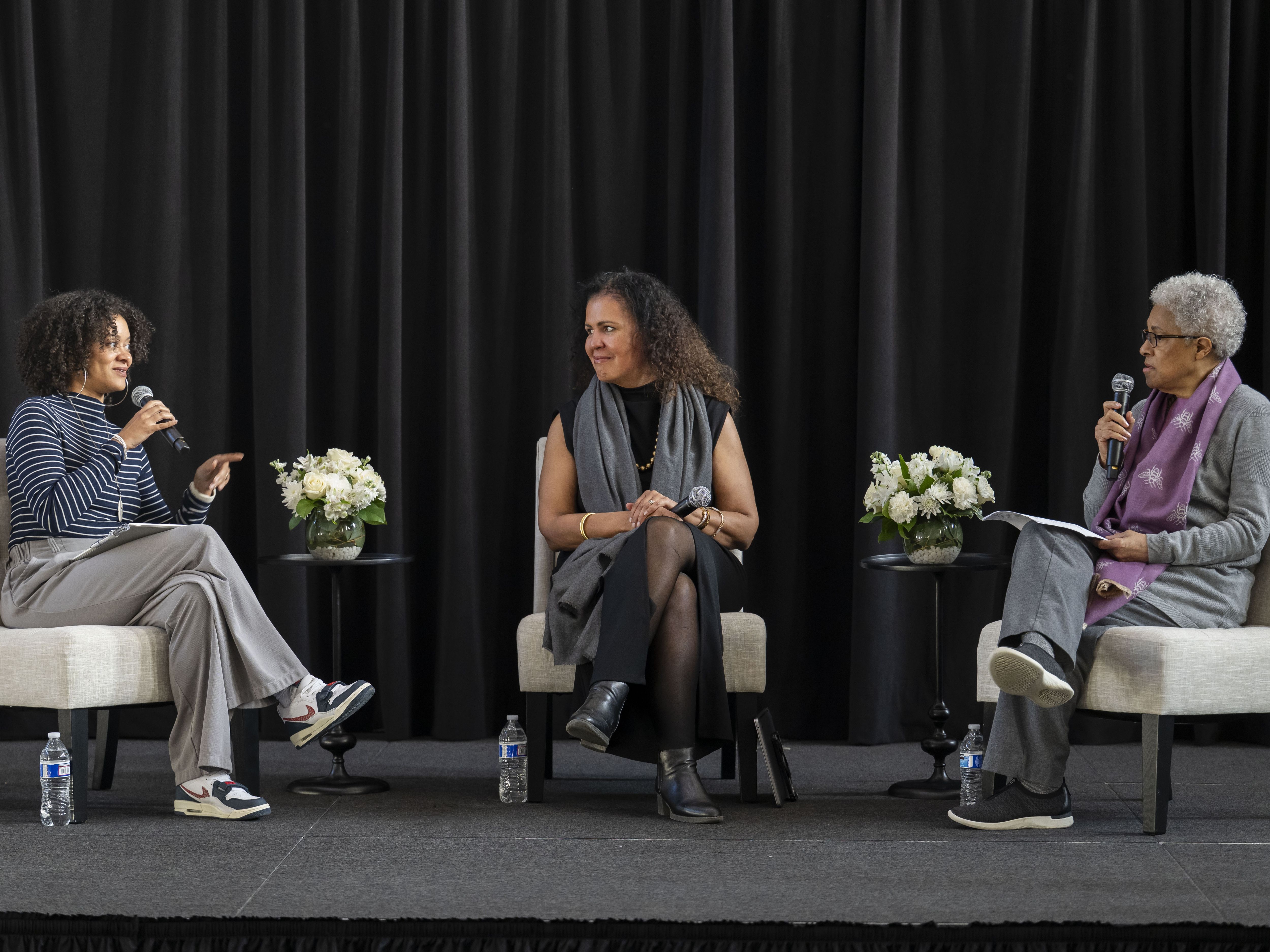 Catherine Knight Steele (left), Safiya Noble and Patricia Hill Collins - AIM Distinguished Lecture - April 1, 2025